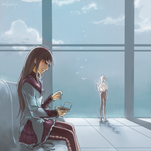 surfacage:there’s a sort of terminal between timelines, and two time-travellers’ paths cross- both o
