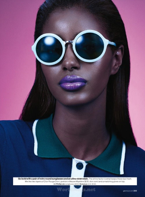 hellyeahblackmodels: “Throwing Shade” - Glamour US April 2015