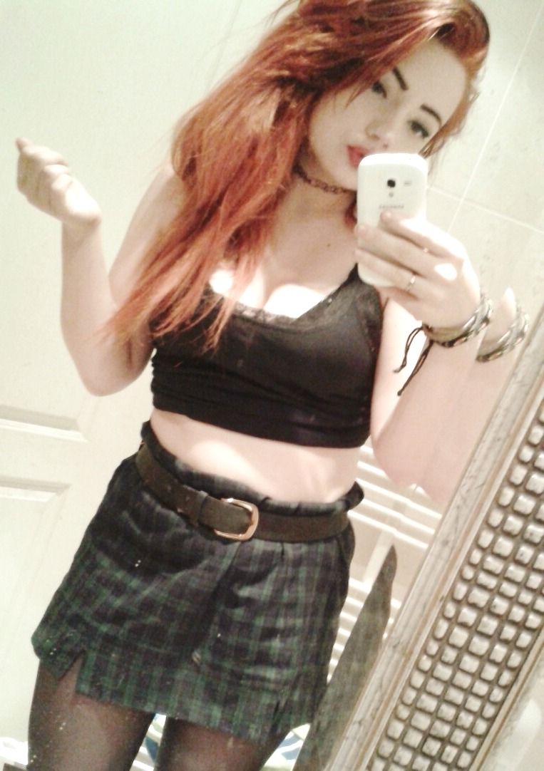 morrasea:  my hand is doing a weird thing and i had to roll my favorite skirt up