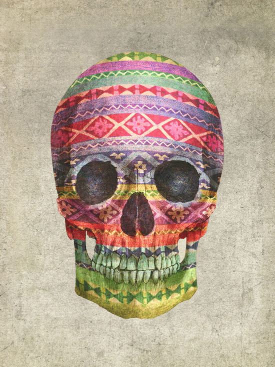 bestof-society6:    ART PRINTS BY TERRY FAN  Memento Mori A Beautiful Death Navajo