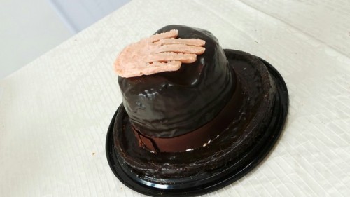 ploni-ben-nistar: Three layer pie/cake my wife made for brother-in-law’s “Shabbos Kapeli