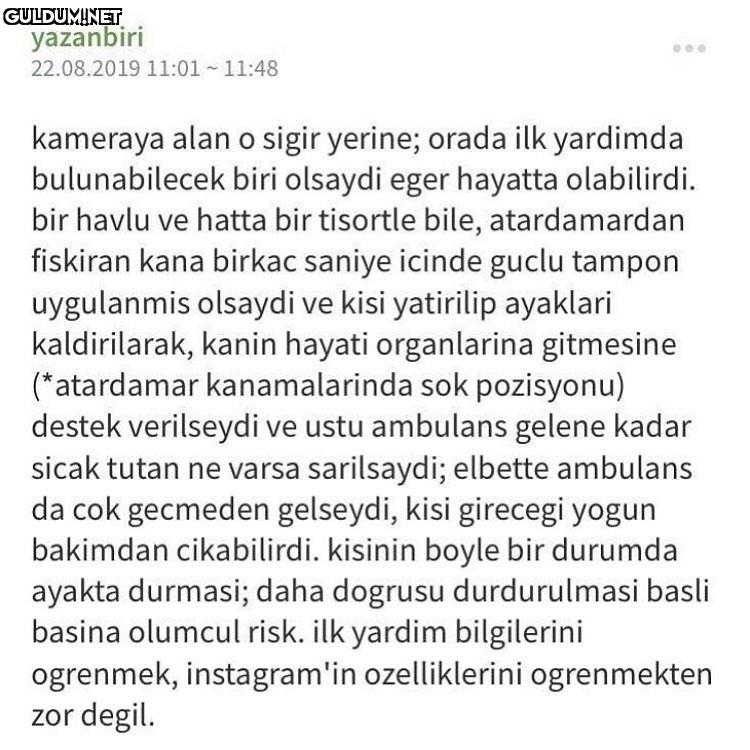 Ilk yardım önemli gençler...