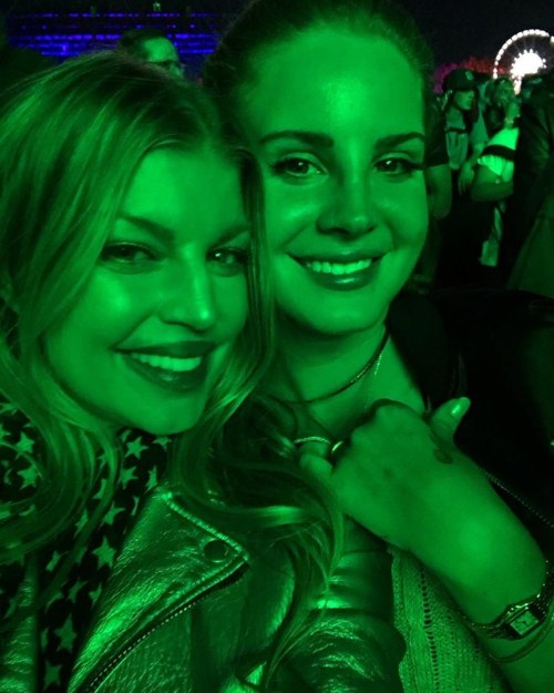 kimkardashianweast: lanasdaily:  Lana Del Rey with Fergie at Coachella on April 16th, 2016  LEGENDS 
