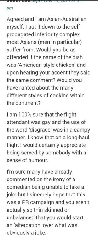 thisiseverydayracism:Racist Qantas Flight AttendantPaul Ogata | September 2014Allow me to tell you a