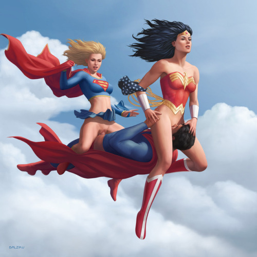 XXX Superman, Supergirl, Wonder Woman photo