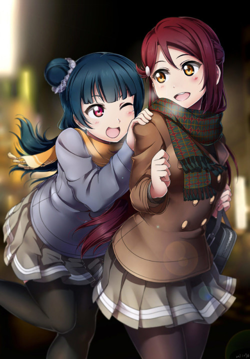 wholesomeyuri: ✧･ﾟ: *✧ Winter YohaRiko ✧ *:･ﾟ✧♡ Characters ♡ : YOHANE Yoshiko Tsushima ♥ Riko
