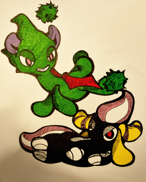Inktober #3played some SA2 yesterday and decided to draw my edgiest babies from the Dark Garden!!