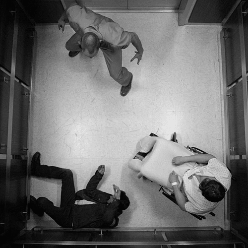 zainclaw:  #somewhere there’s a guy spitting out his coffee while looking at the elevator security cameras  #like I’d like to hear what the hell he thinks is going on #there’s this kid flying inside and grows ridiculous sideburns #and this doctor
