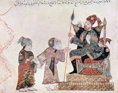 Illustration by Arab artist Yahyâ ibn Mahmûd al-Wâsitî, 1237
