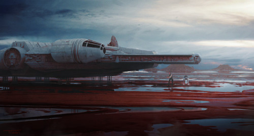 rhubarbes:ArtStation - Falcon, by David TiltonMore about star wars here.