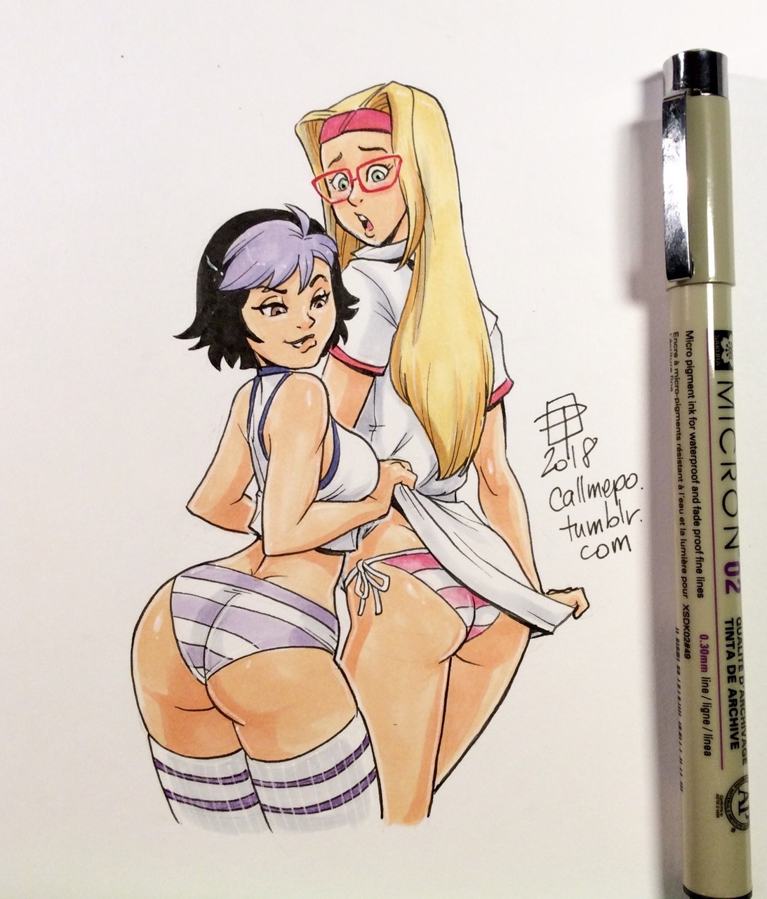 callmepo: Bonita en Blanco duo: Gogo and Honey Lemon.  KO-FI / TWITTER   