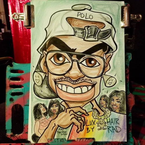 I’m doing caricatures at the Luv Buzz