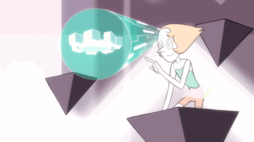 Gif version of this old screencap post about Pearl’s tendency to use visual aids when explaining something. Most often with her ability to produce projections from her gem.Part of a series on Pearl’s expressiveness, see additional segments