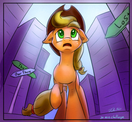 my-little-art-challenge:  Applejack is lost 1. http://command-a-pony.tumblr.com/ 2. http://asksprite.tumblr.com/ 3. http://manliestcat.tumblr.com/ 4. http://thedorkychicken.tumblr.com/ 5. http://its-pony-land.tumblr.com/ 6. http://tsitra360.tumblr.com/