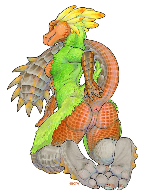 Since people kept asking me about Monster Hunter, well… thought i’d blog these. Iggi seems to do a lot of anthro MH creatures, and their work is amazing too. Such gorgeous traditional colouring :3Source 1 and Source 2