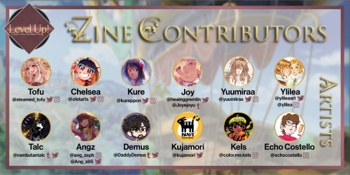 ⭐Level Up! Contributor Announcement⭐Now announcing our full line-up of contributors for Level Up! A 