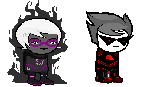 4sy:So here’s the sprites I’ve been workin on!A Grimdark Roxy, a revamped version of my Lil’ Hal spr