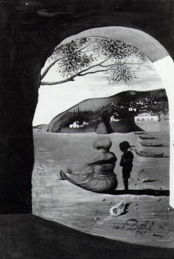 artist-dali:  Mysterious Mouth Appearing