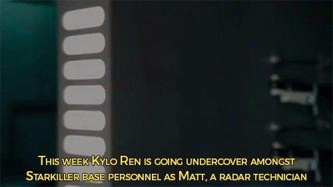 sizvideos:  Kylo Ren goes undercover amongst the Starkiller base staff 