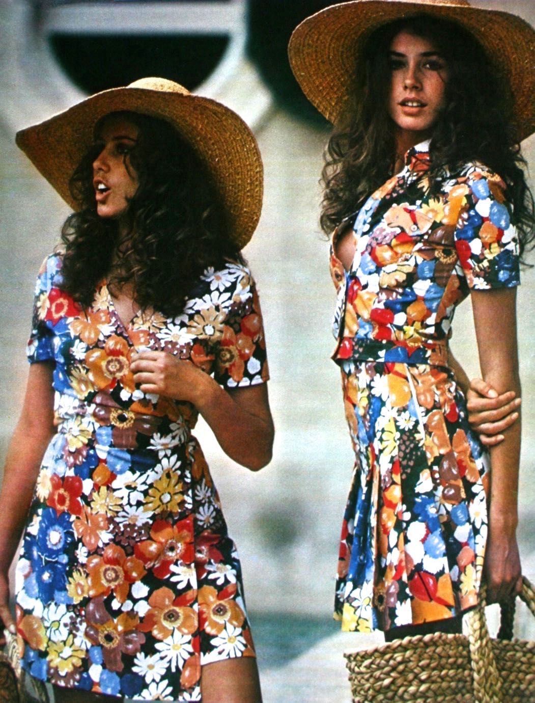 vintagefashionandbeauty:“Stella and Germana Carnacina, 1970s”