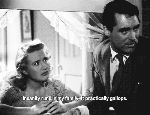 classic-hollywood-glam:  Priscilla Lane and Cary Grant Arsenic and Old Lace 1944