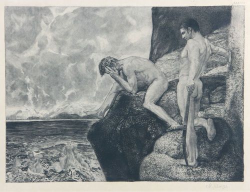 blastedheath:Max Klinger (German, 1857-1920), “Der befreite Prometheus” [The freed Prometheus] from 