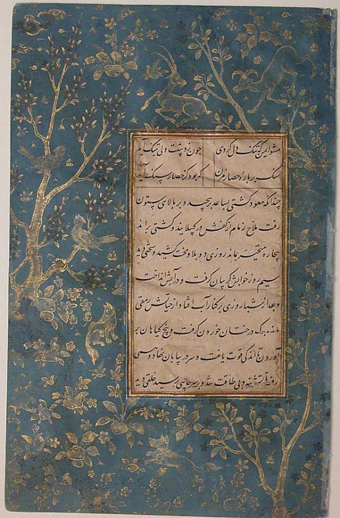 allnighterz:Pages of Calligraphy from an Anthology of Poetry by Sa’di and HafizCalligrapher: S