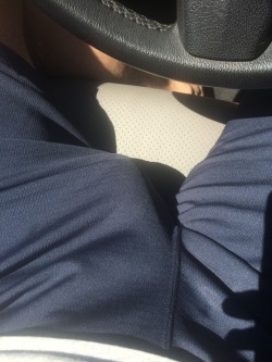 beachguyla:  Freeballing in my car today.  Looked down and thought id share the view