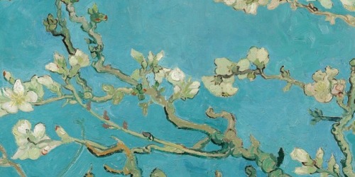 therepublicofletters: Details of Almond Blossoms by Vincent van Gogh, 1890