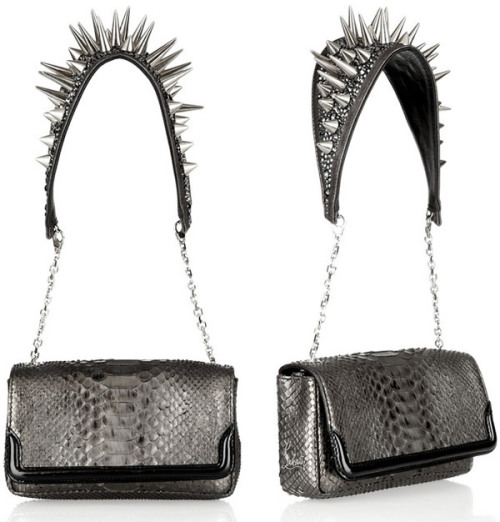 DIY Knockoff Christian Louboutin Artemis Studded Shoulder Bag Tutorial from M&amp;J here. Top Photo: