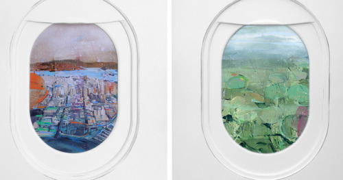 lesstalkmoreillustration: Jim Darling (via Jim Darling’s Airplane Window Seat Paintings Frame 