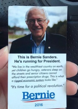 bxxze:  Instead of talking about Donald Trump and how “funny” he is, can we take this seriously and consider someone who acutually cares to become the new leader, like Bernie Sanders?   Bump. I’m with you America - good luck x