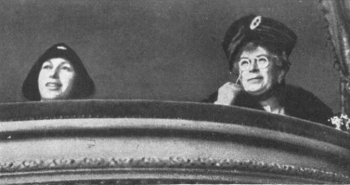 Princess Mary and Queen Mary at the Aldwych Theatre, 1930