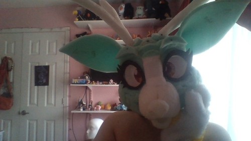 So I was told it’s Fursuit Friday and I wanted to document my Fursuit Head’s progress! I have to fin