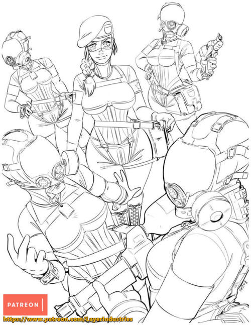 Squad goals. Rubber commandos.  Kinky cosplay or militant rubber AU?  U N D E C I D E