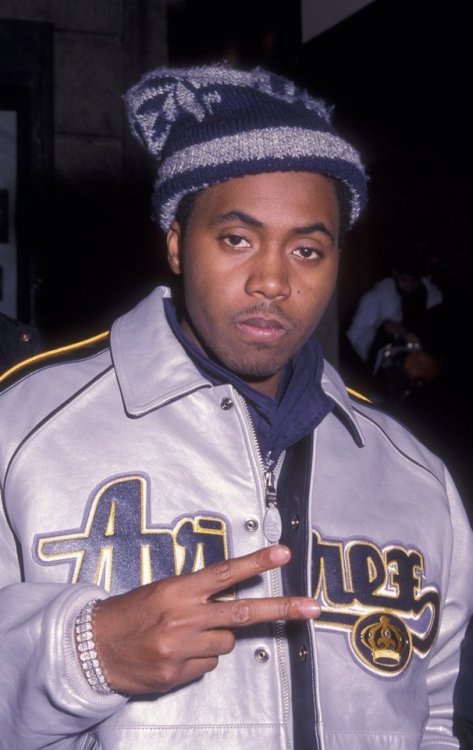 Nas at the Tommy Hilfiger Fashion Show ‘Young, Loud & Sexy’ on February 4, 2000 at t