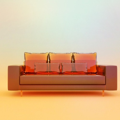 “Honey Sofa” in epoxy resin and acrylic, 2017.