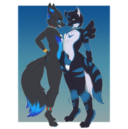 skipsy:2 character flats commission for dragonzeye