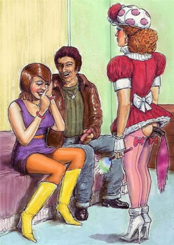 shapeshifterbook:  On your knees faggot! It’s okay to play with your sissy and humiliate them. That’s part of their purpose. Entertainment for real men and their girfriends. http://www.ShapeShifterBook.com   Nice tail