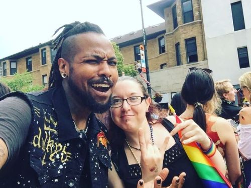 My roommate and I at #Pride. #HappyPridehttps://www.instagram.com/p/BzWTmpeHZQN/?igshid=1s38wzb6e4