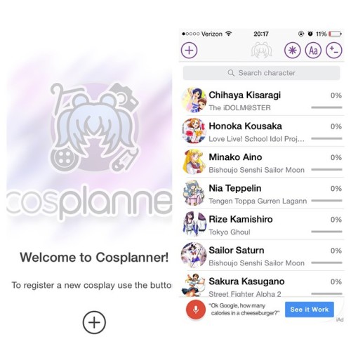 kyojinqueen:  yoooo so I’m going to signal boost this app called #cosplanner!!! It’s in the App Store for free and it’s a really EXTREMELY useful app to help you keep track of your costumes you plan to do, have finished, and are in process. It has