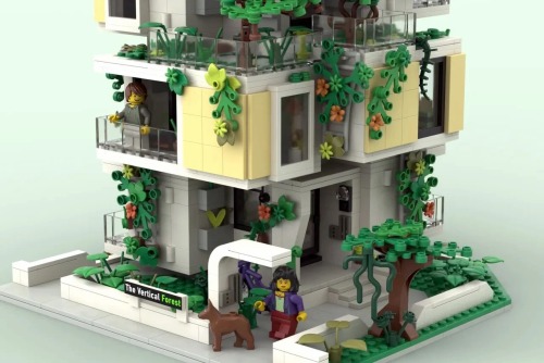  LEGO  mini replica of Stephano Boeri’s Vertical Forest, Milan, Italy,By  TheCasleFan 