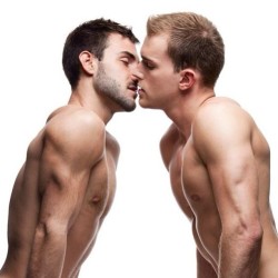 undieguys:  Who wants a kiss? #gay #sex #sexy