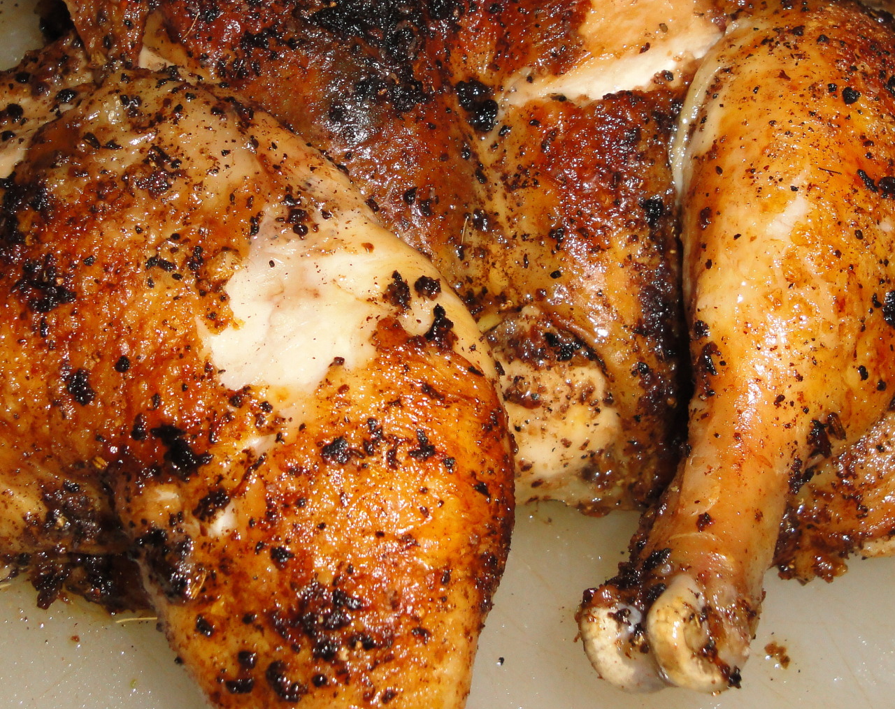 in-my-mouth:  Porcini Rubbed Butterflied Roasted Chicken 