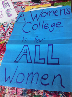 corrupter-of-words:  smith-q-and-a:  just a few of the signs we made today for our rally on april 24 starting at 8:30AM! thanks to everyone who came out.   these are fantastic!  i’m so excited to see femmepowered and open gates MHC create a similar