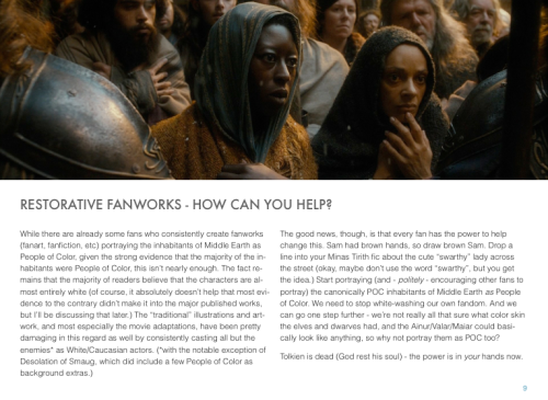 askmiddlearth: Racism and Middle Earth: Part 1/6: People of Color in Middle Earth If you haven&rsquo