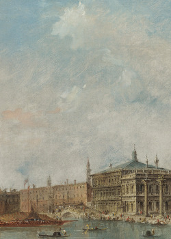 sforzinda: The Doge’s Palace and the Molo (detail), Francesco Guardi, ca. 1770s