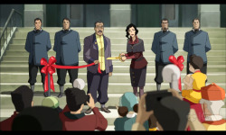 admiralbutterfly:  Asami does photo-ops with the President much better than Korra. 