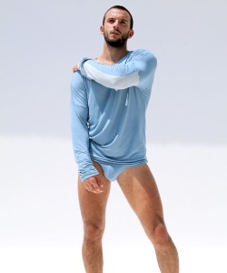 undiedude:Benny wearing Rufskin Oliver Rayon/Lycra Long Sleeve Tee &amp; Rufskin Laurent Rayon/Lycra Sport Brief