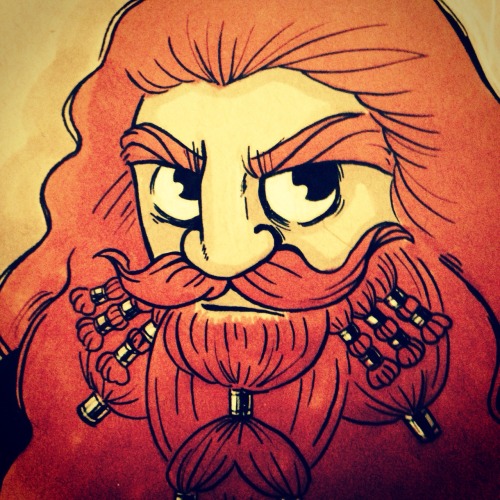 My first drawing of Gloin. I think the only dwarf I haven&rsquo;t drawn is Bombur.